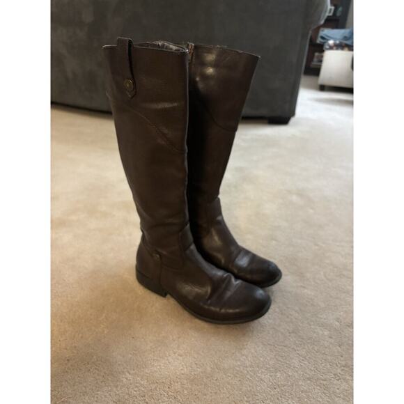 Unr8ed Melissa Brown Faux Leather Boots Size 8M - Picture 1 of 8